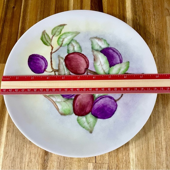 1956 Arzberg Germany Hand Painted 10” Porcelain Plate Floral Artist Signed - Picture 5 of 6